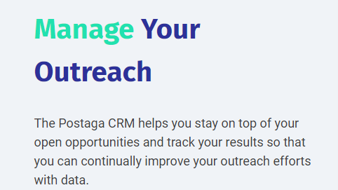 Manage your outreach