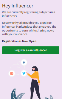 as influencer with newswriter
