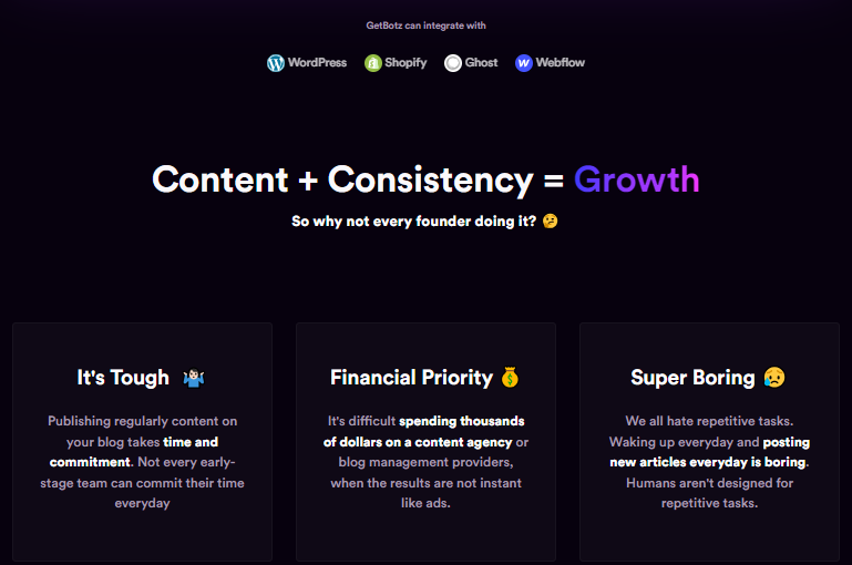 growth with getbotz