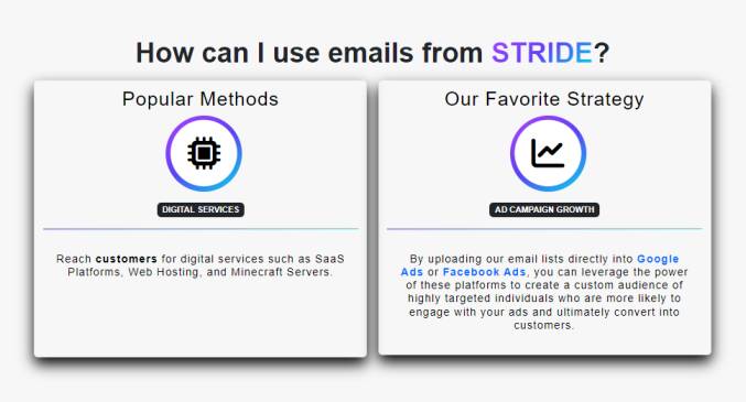 how to use email from stride