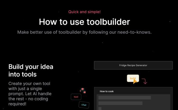 how to use tool builder