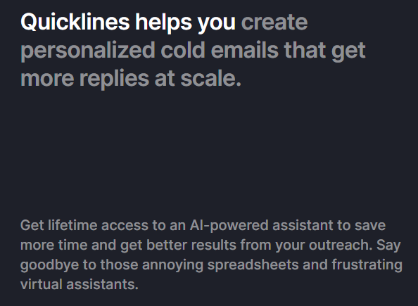 quickline send cold emails