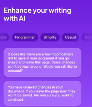 Enhancce your wrinting with AI